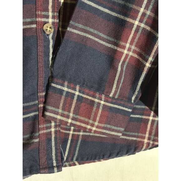 Abercrombie and Fitch Navy Plaid Flannel A&F Soft Collection Size Small - Picture 4 of 10